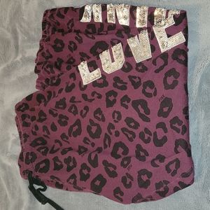 Victoria's Secret PINK Bling Sequin Leopard Print Classic Sweatpants